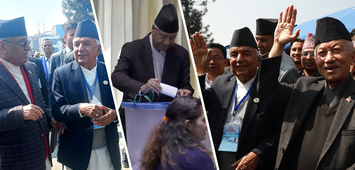 राष्ट्रपति निर्वाचनको मतदान जारी (तस्बिरहरु) 